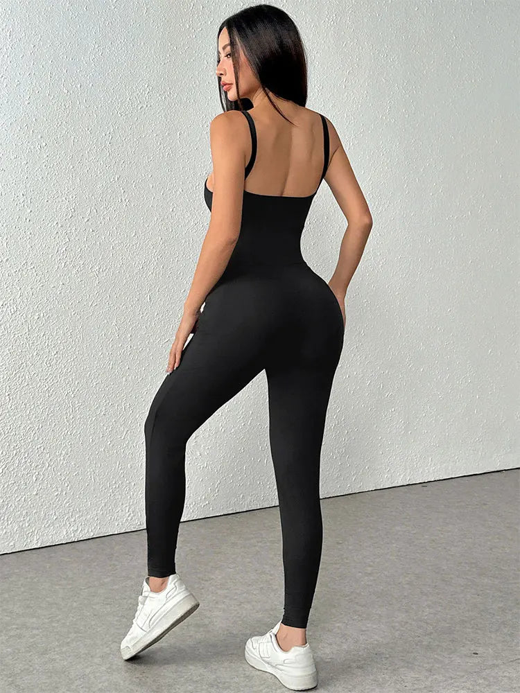 Black Backless Sling Jumpsuits Women Fashion Jumpsuits