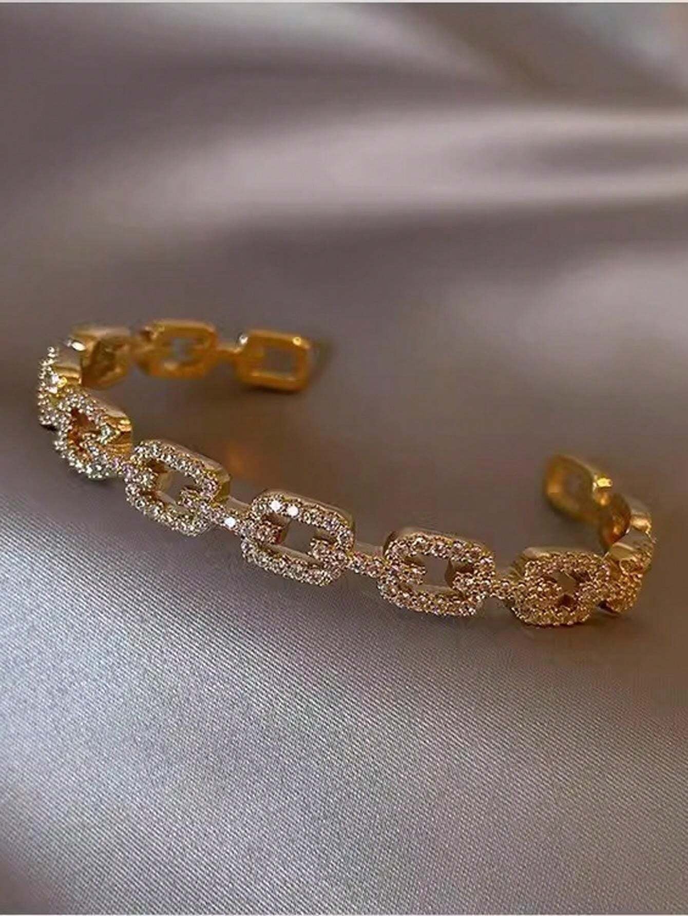 Rakol 1Pc Cubic Zirconia Decorated Women'S Bangle