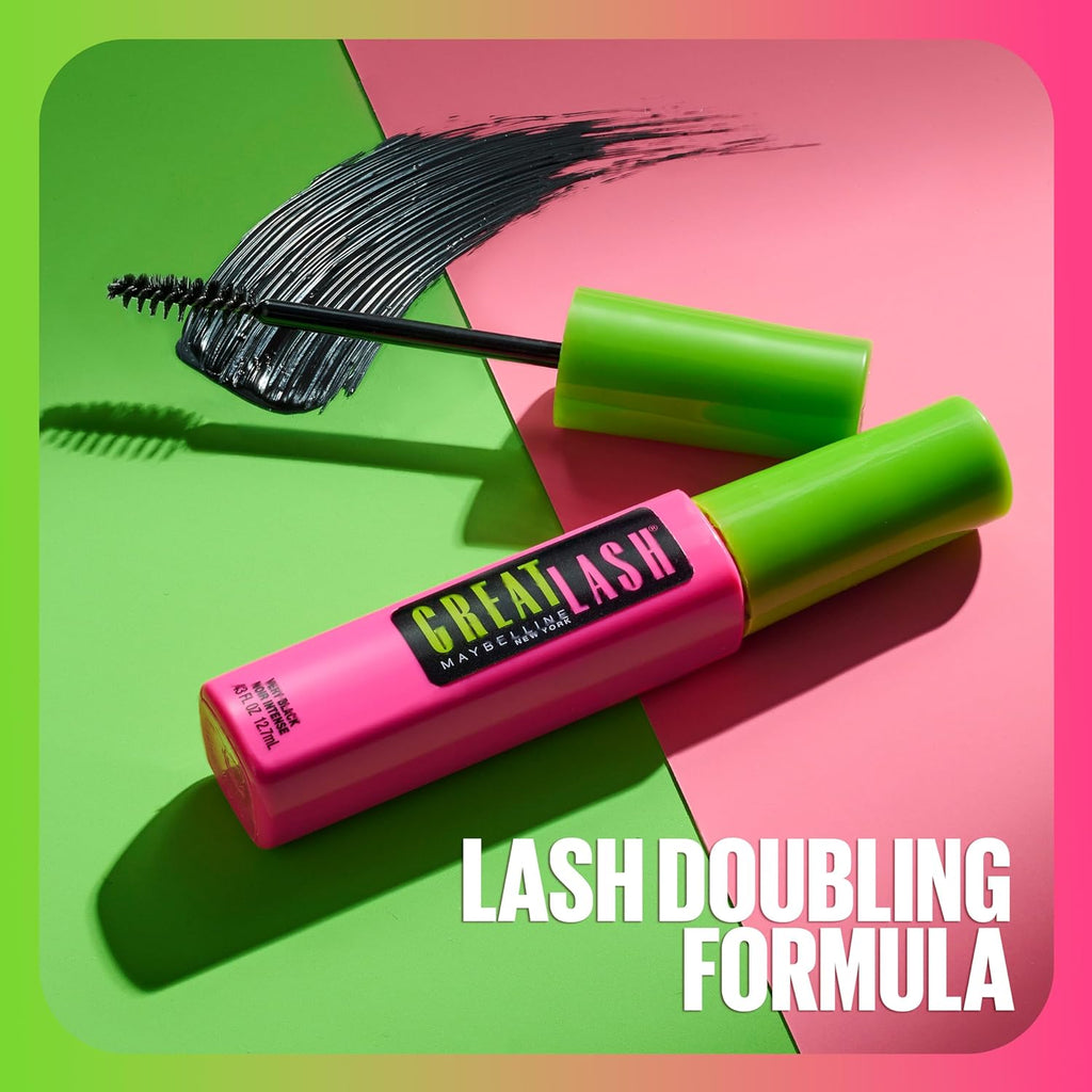 Great Lash BIG Washable Mascara, Volumizing, Thickening, Lengthening Mascara, Brownish Black, 2 Count
