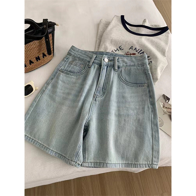 Designer Bow-Embroidered Denim Shorts For Women