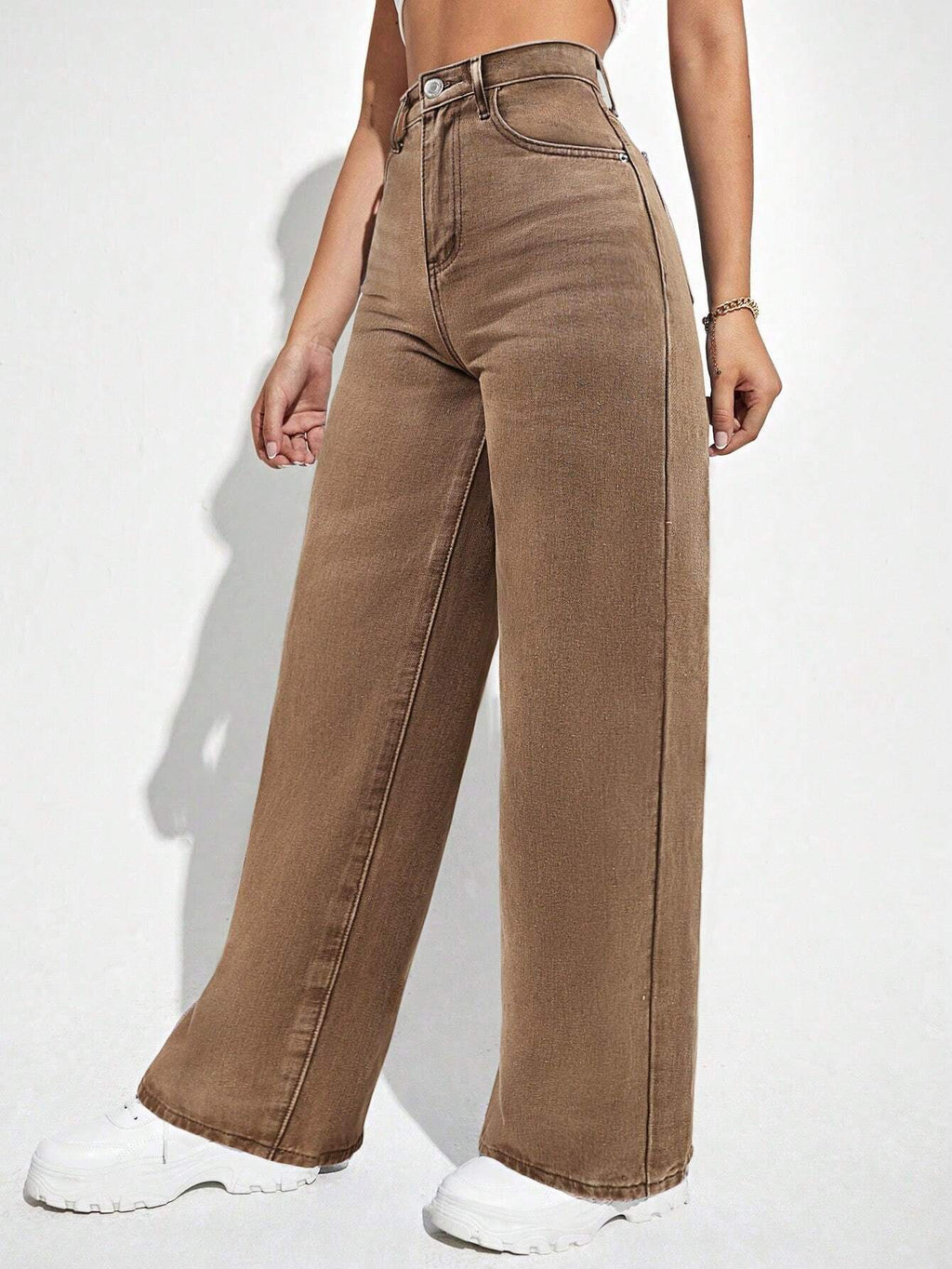 High Waist Straight Leg Jeans