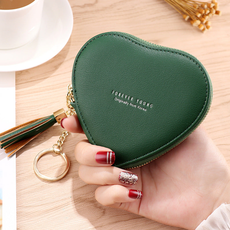 Personalized Key Chain Lovely Heart-shaped Coin Bag