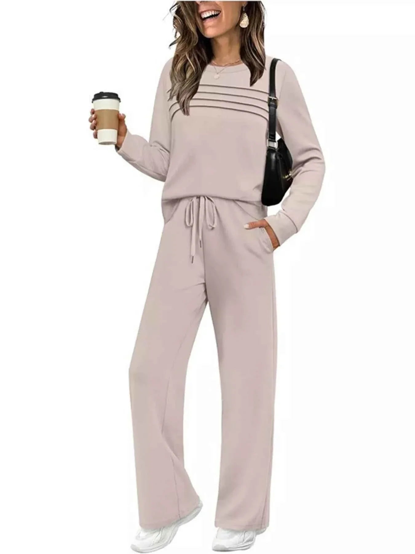 Plus Comfort Duo: Versatile Top & Pants Ensemble