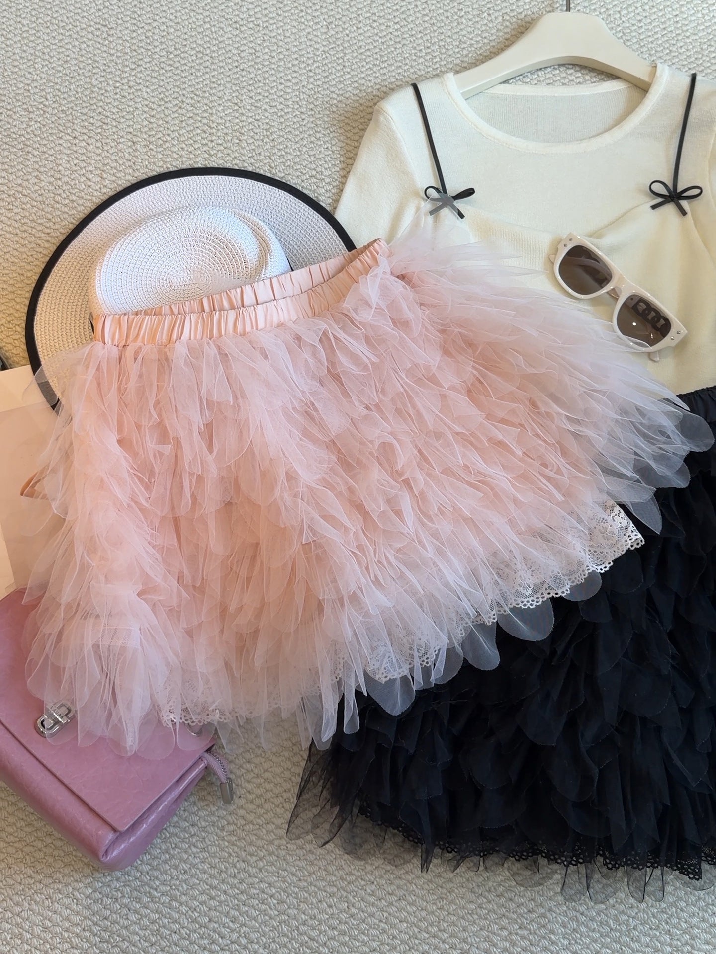Multi-layer Ruffled Tutu Mesh Skirt For Women