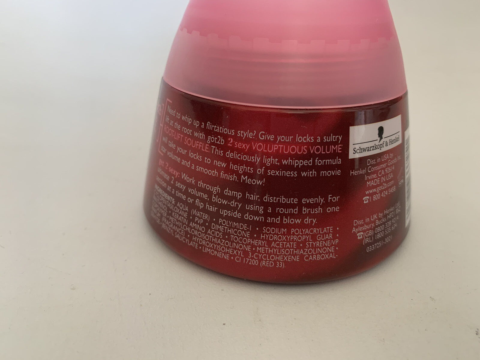 SCHWARZKOPF GOT2B 2 Sexy Voluptuous Volume Root Lift Souffle 6.7 Oz