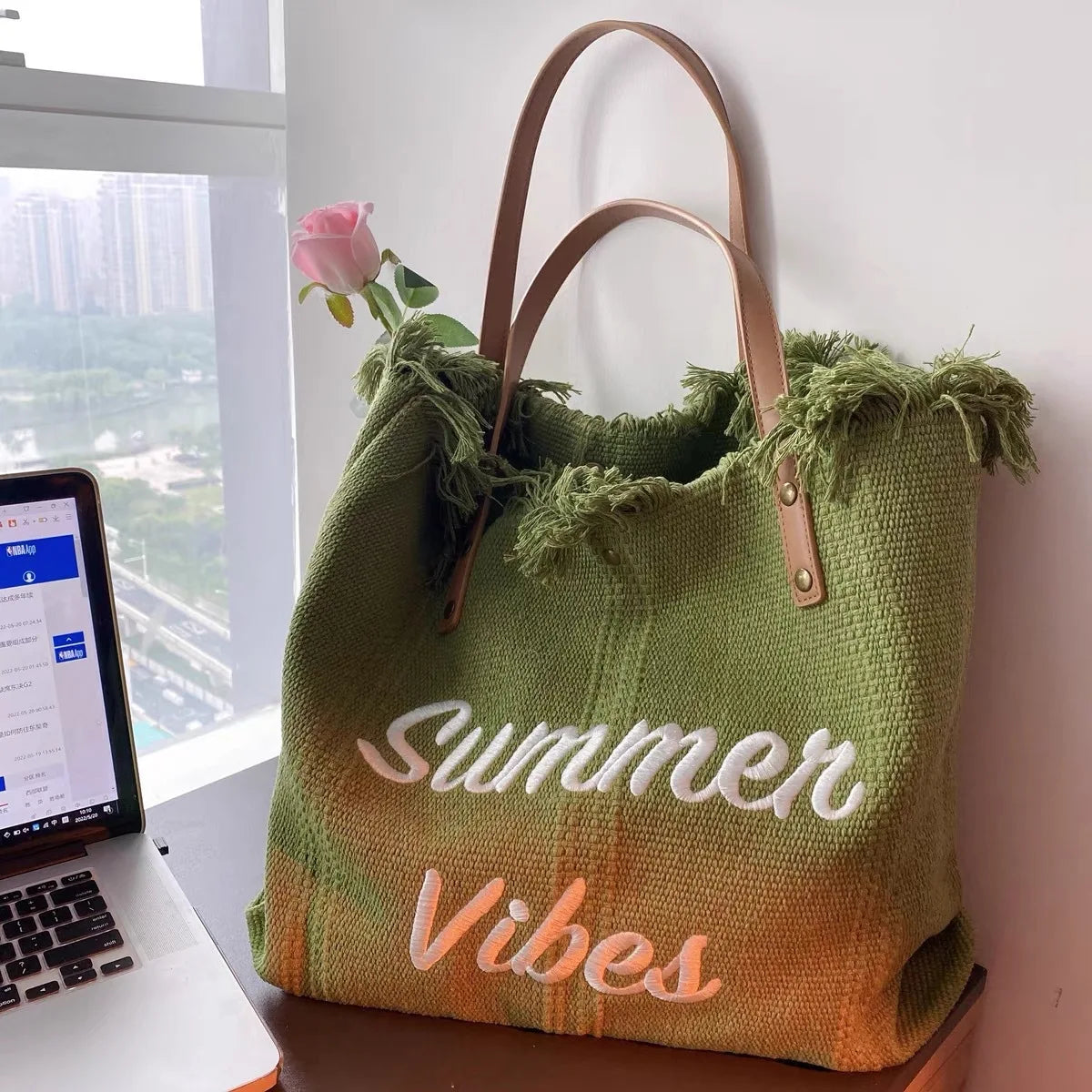 Ruby | Modern Canvas Handbag