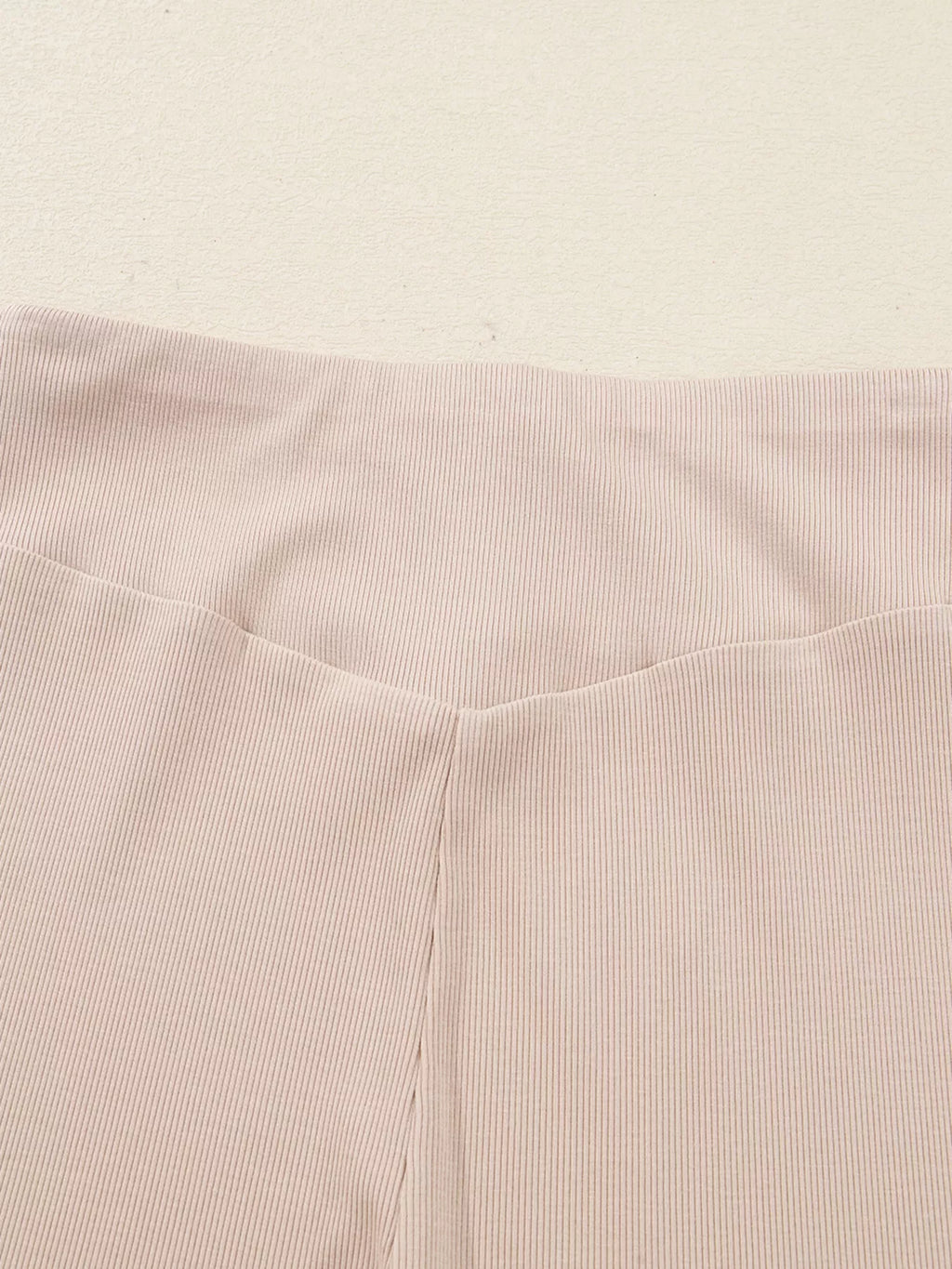 Oversized Slit Sweatshirt and Ribbed Leggings 2pcs Set