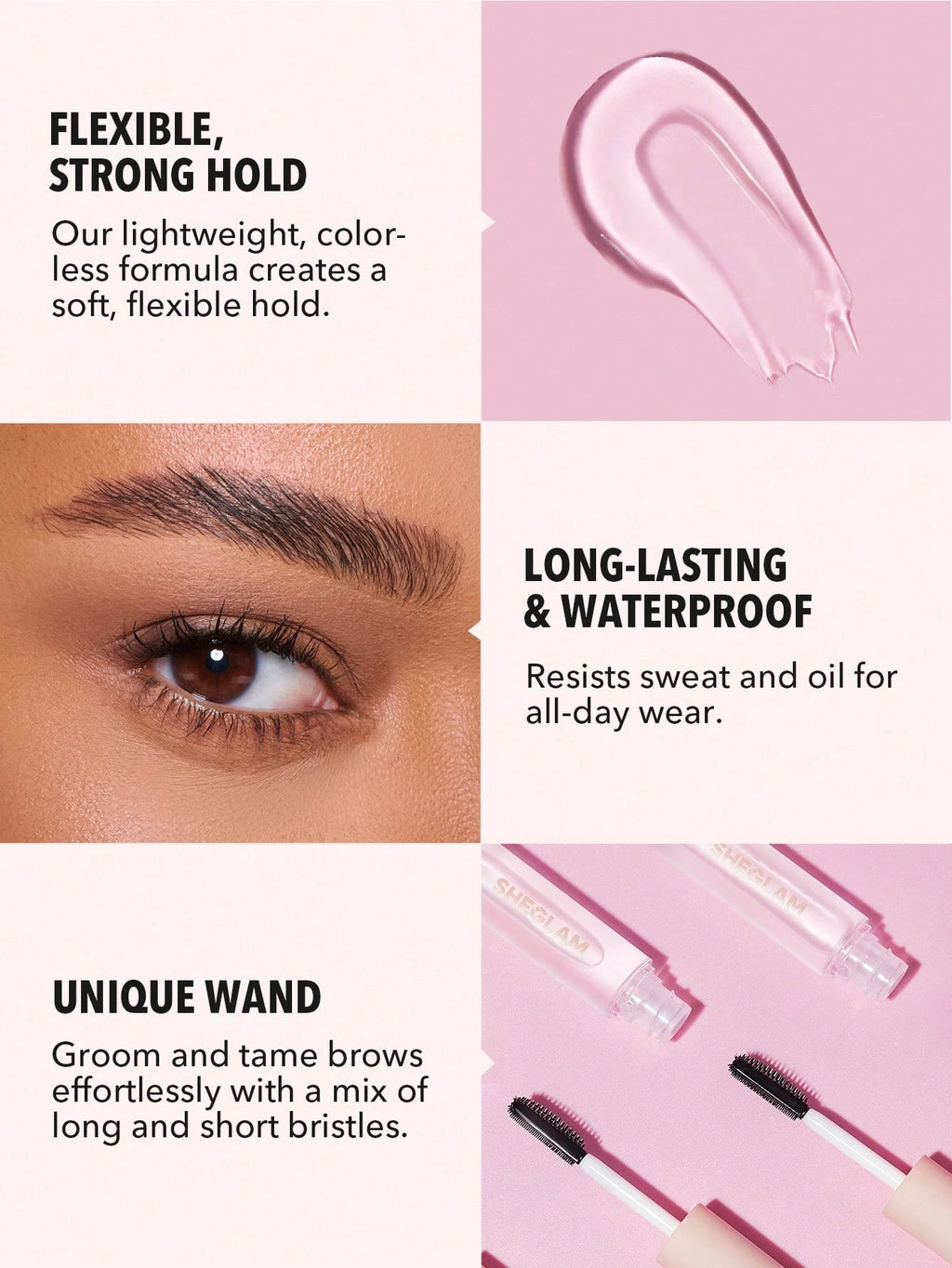 SHEGLAM Set Me up Brow Gel Long Lasting Waterproof Clear Eyebrow Gel Long Wear Smudge-Proof Moisturizing Eyebrow Makeup Eyebrow Brand Beauty Makeup Face Paint Cosmetic for Women Girls Perfect for Winter Ideal for Y2K Fancy Fashion Suitable for Birthday Gift Party Ready Best Color