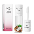 Korean Lip Oil - Fruity Flavor Lip Glow Oil, Moisturizing Hydrating & Nourishing Non-Stick Cup Transparent Plumping Lip Gloss for Dry Lips & Lip Care (07#Coconut)