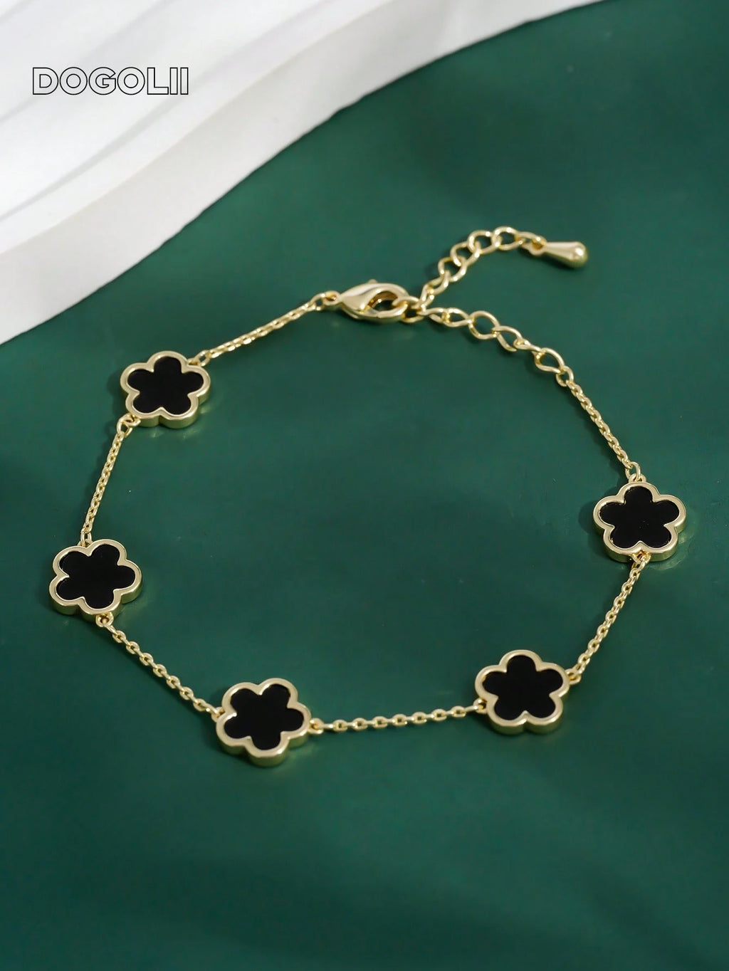 1Pc Fashion Copper Flower Decor Chain Bracelet for Women for Daily Life Valentines,Mom,Mother,Mother'S Day,Gift