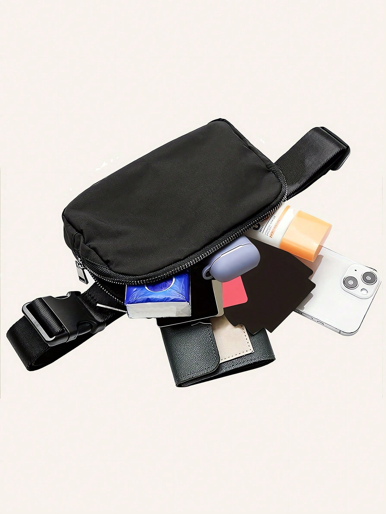 Adjustable Waterproof Waist Bag Fanny Outdoor Sports Cross Body Bag Leisure Waterproof Mobile Phone Pack Pack for Men and Women Mobile Phone Pouch Multi-Layer Sports Chest Bag for Gym Fitness Workout Travel Work Fanny Pack and Waist Bag for Travel Running and Hiking Commuting Multi Functional Cross Body Chest Bag Fanny Pack Pouch Unisex Streetwear Fanny Pack