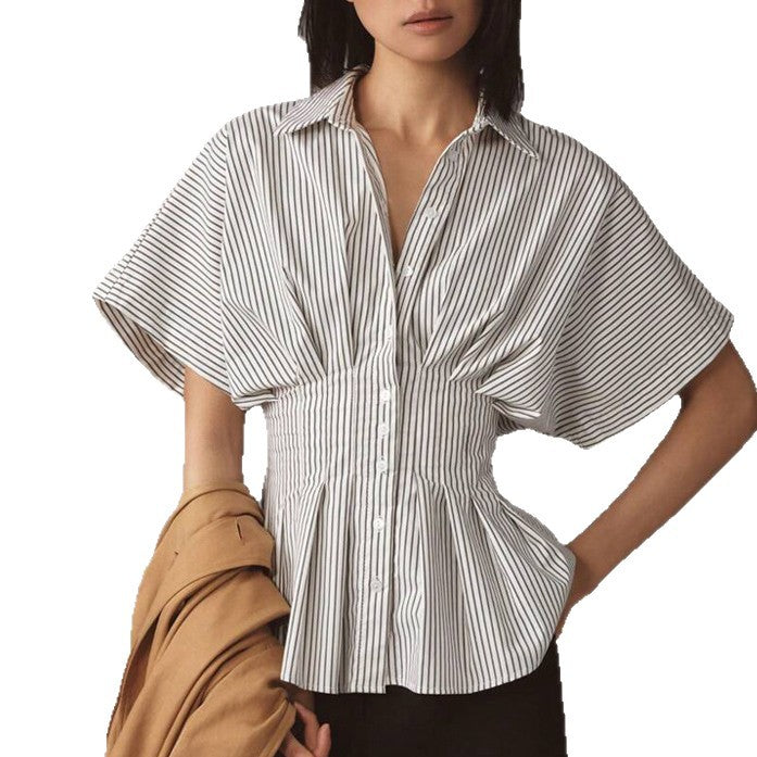 Pleated Waist-cinching Top That Flatters Your Figure And Pairs Effortlessly With Any Look