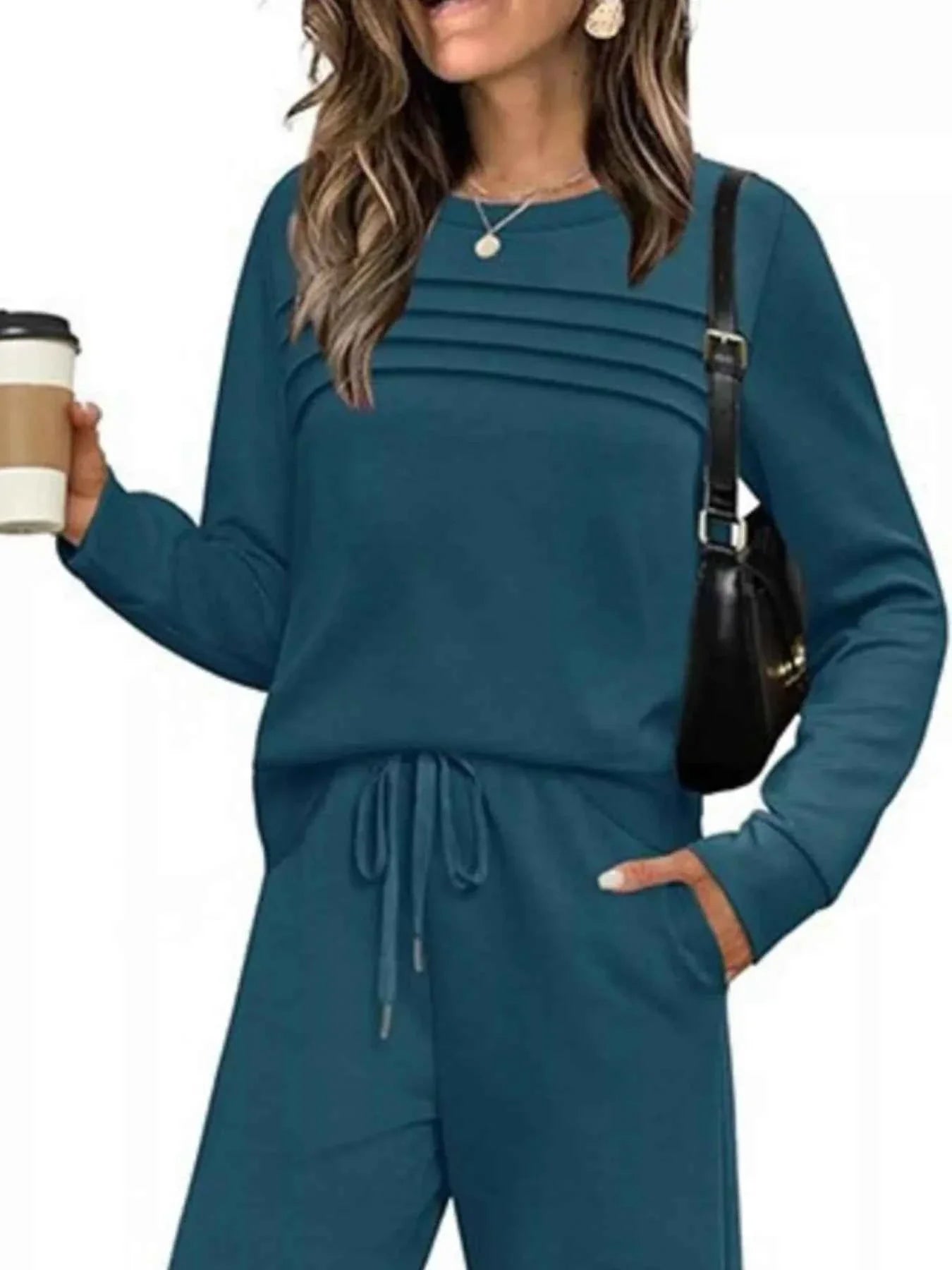 Plus Comfort Duo: Versatile Top & Pants Ensemble