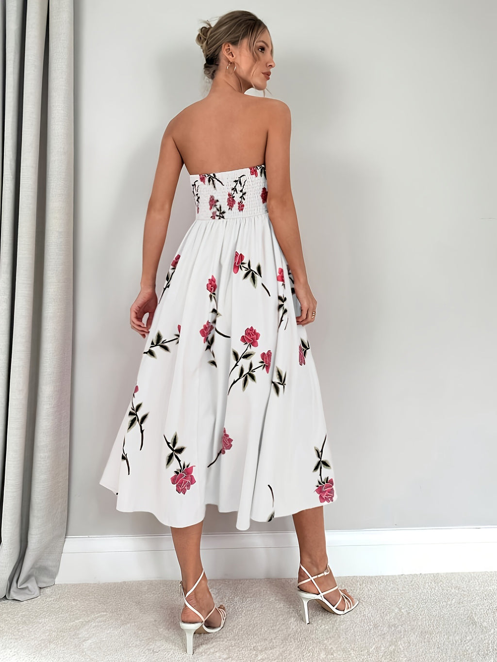 Elegant Line Women's A-Line Floral Print
