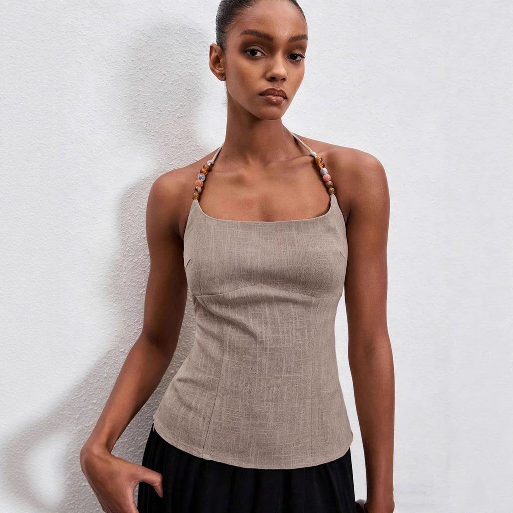 Women's Slim-fit Square-neck Slip Top