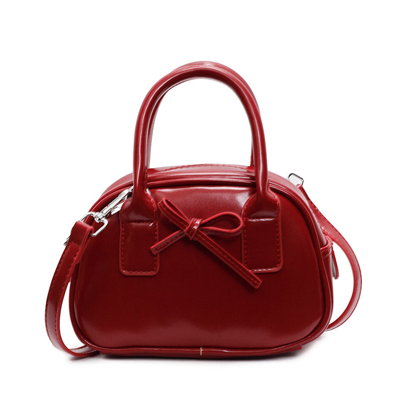 Cross-border Hot Sale Advanced Texture Oil Wax Leather Hand Carrying Bowling Bag