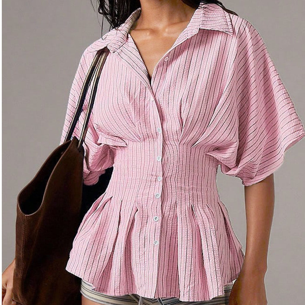 Pleated Waist-cinching Top That Flatters Your Figure And Pairs Effortlessly With Any Look