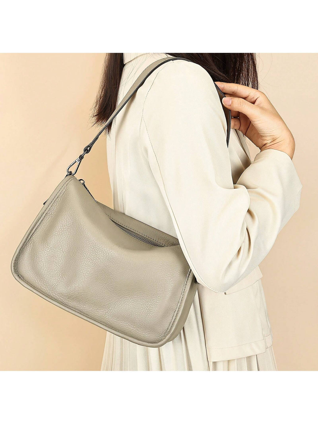 Genuine Leather Retro Casual Shoulder Bag Messenger Bag for Women- Adjustable Strap, Soft & Durable Lady Casual Handbag with Multiple Compartments