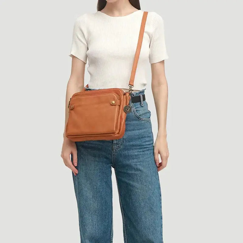 Genuine Leather Crossbody Bag | Elegant Women’S Shoulder Bag