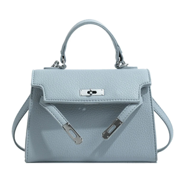 Sac À Main En Cuir Beige Avec Bandoulière Et Poignée