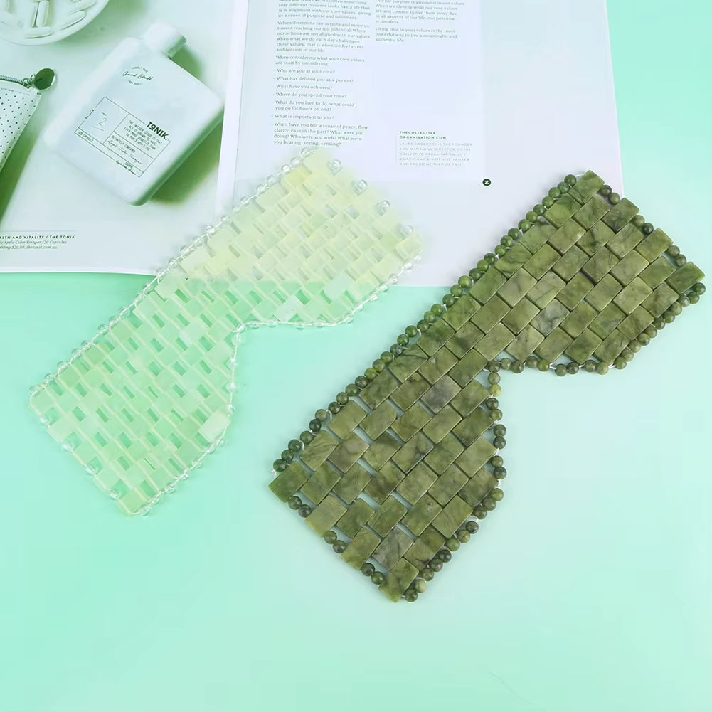 Facial Care Jade Eye Mask Beauty Cooling Cold SPA Massager Face Skincare Massage Tool anti Aging Spa Face Skin Care Tools