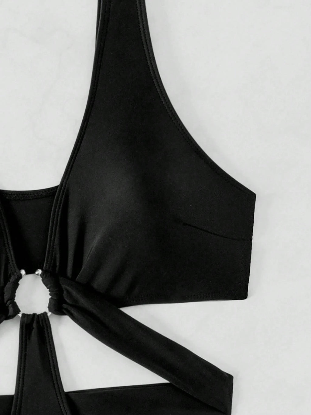 Swim Vcay Summer Beach One Piece Swimsuit with Hollow Out Design and Circle Decorations