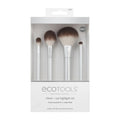 Ecotools Precious Metals Cheek + Eye Highlight Makeup Brush Set - New