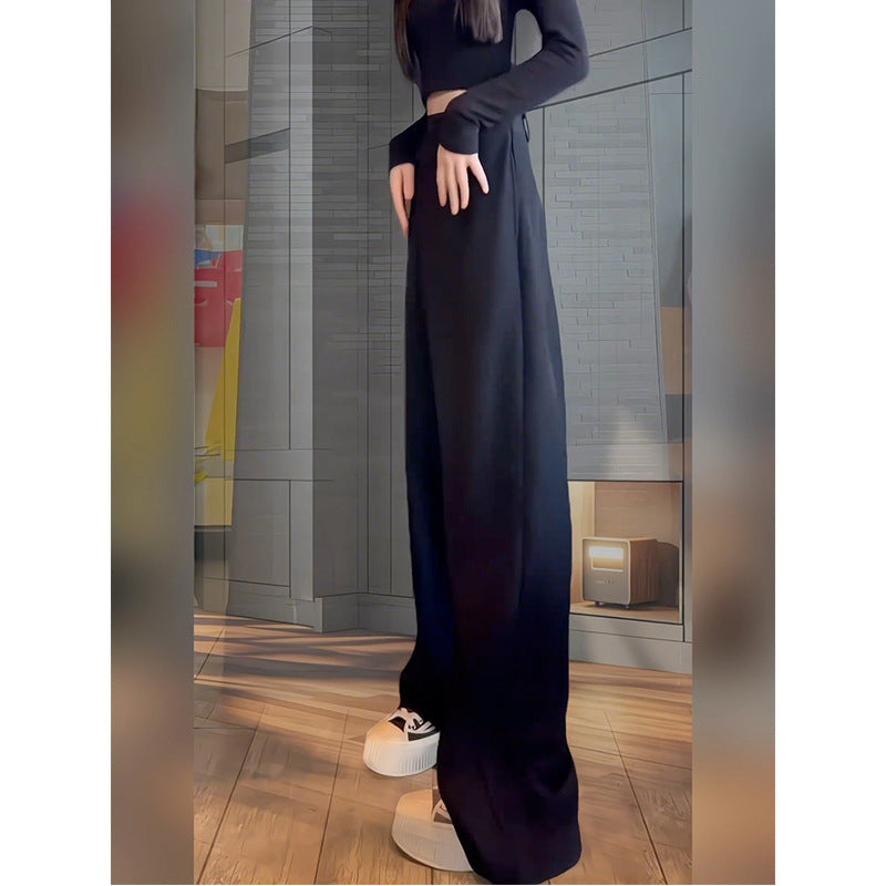 Loose-fitting Versatile Wide-leg Straight Pants