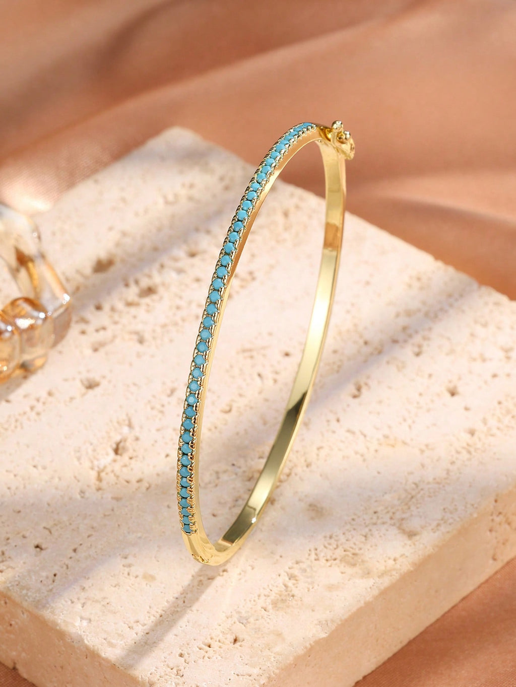 Rakol 1Pc Turquoise Cubic Zirconia Women Bracelet