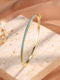 Rakol 1Pc Turquoise Cubic Zirconia Women Bracelet