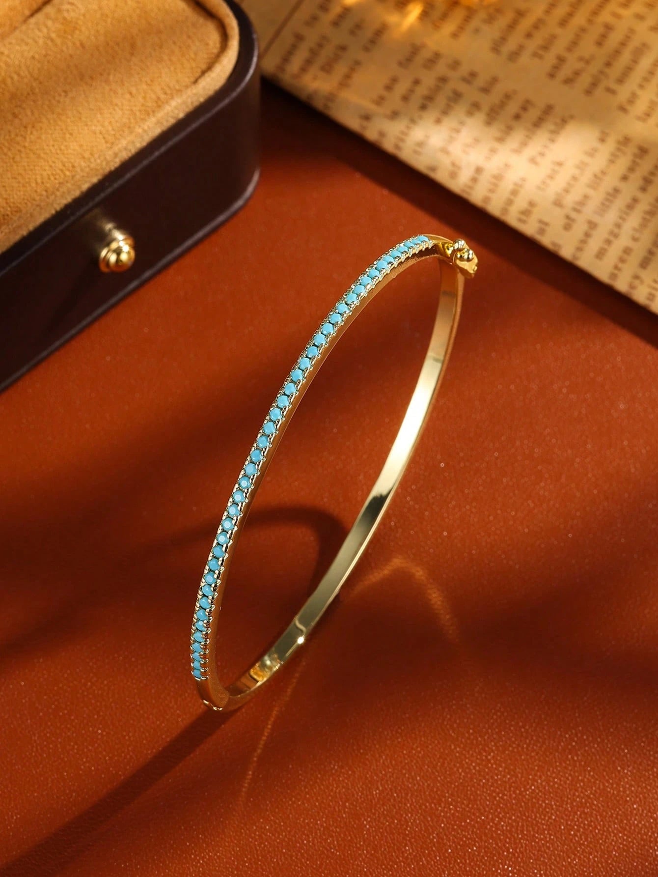 Rakol 1Pc Turquoise Cubic Zirconia Women Bracelet