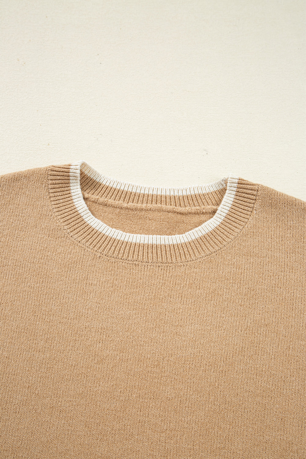 Ava Cuff Contrast Trim Sweater