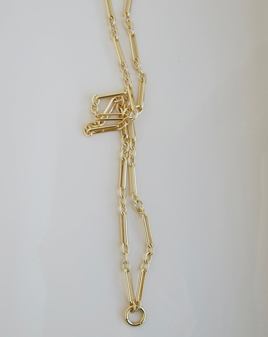 Figaro Charm Holder Necklace - Clicker Clasp - add charms