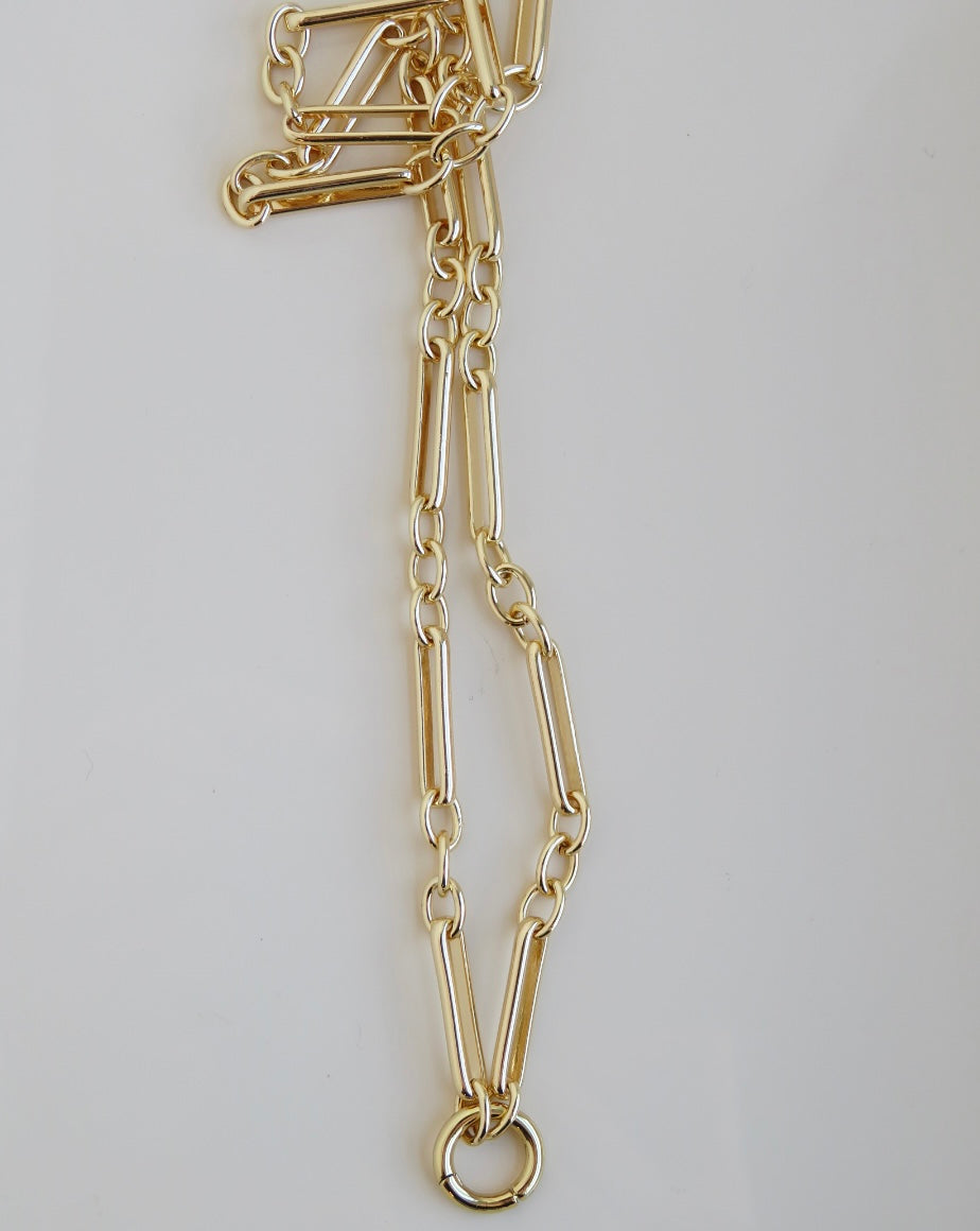 Figaro Charm Holder Necklace - Clicker Clasp - add charms