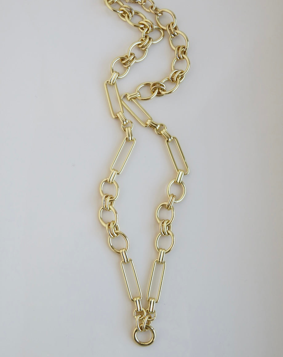 Louvre Charm Holder Necklace - Clicker Clasp - add charms