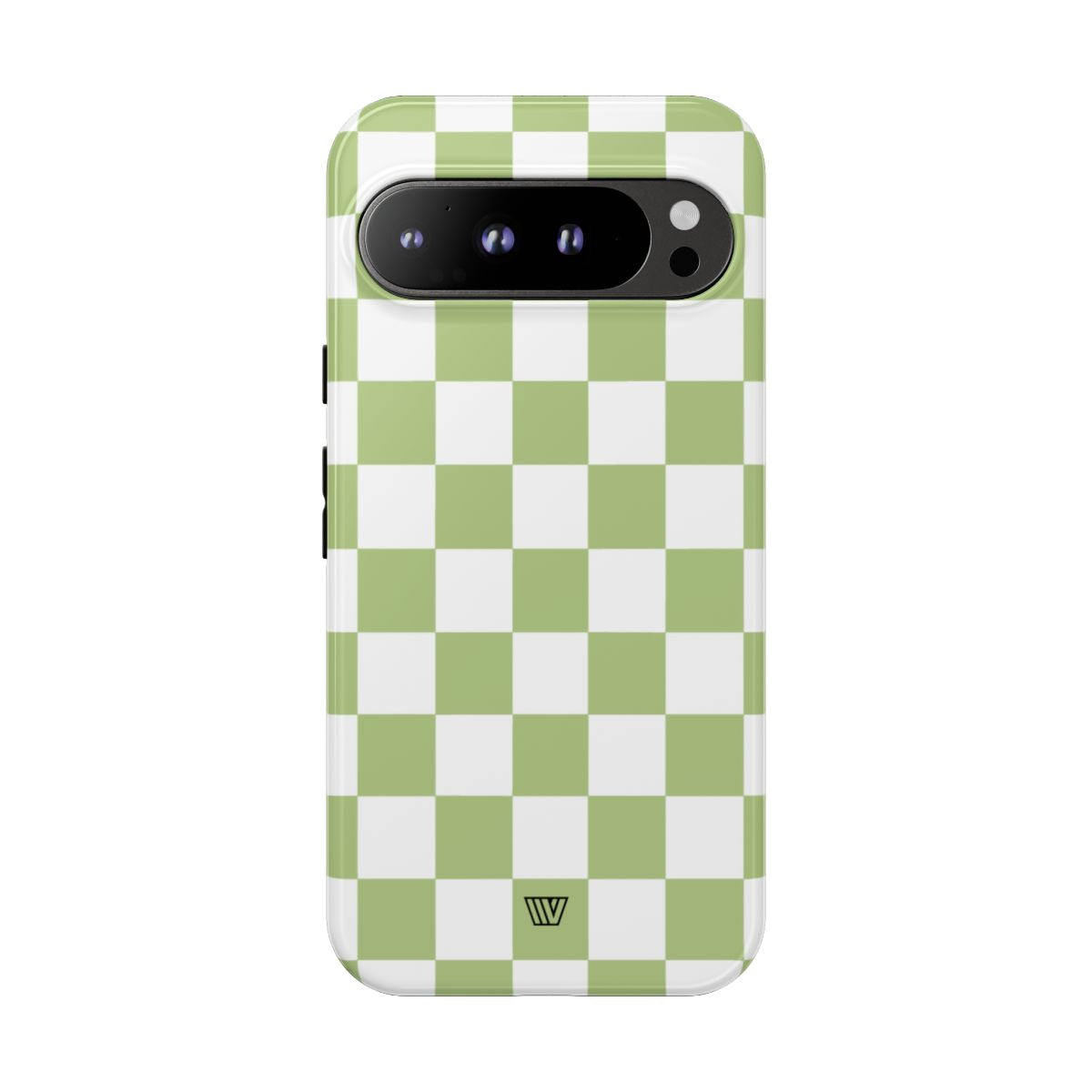 PALE OLIVE WHITE CHECKERBOARD | Tough Phone Case