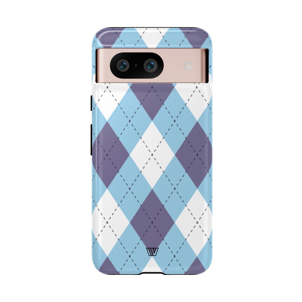 BLUE WHITE PURPLE ARGYLE | Tough Phone Case