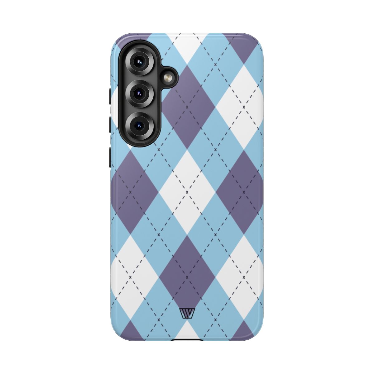 BLUE WHITE PURPLE ARGYLE | Tough Phone Case