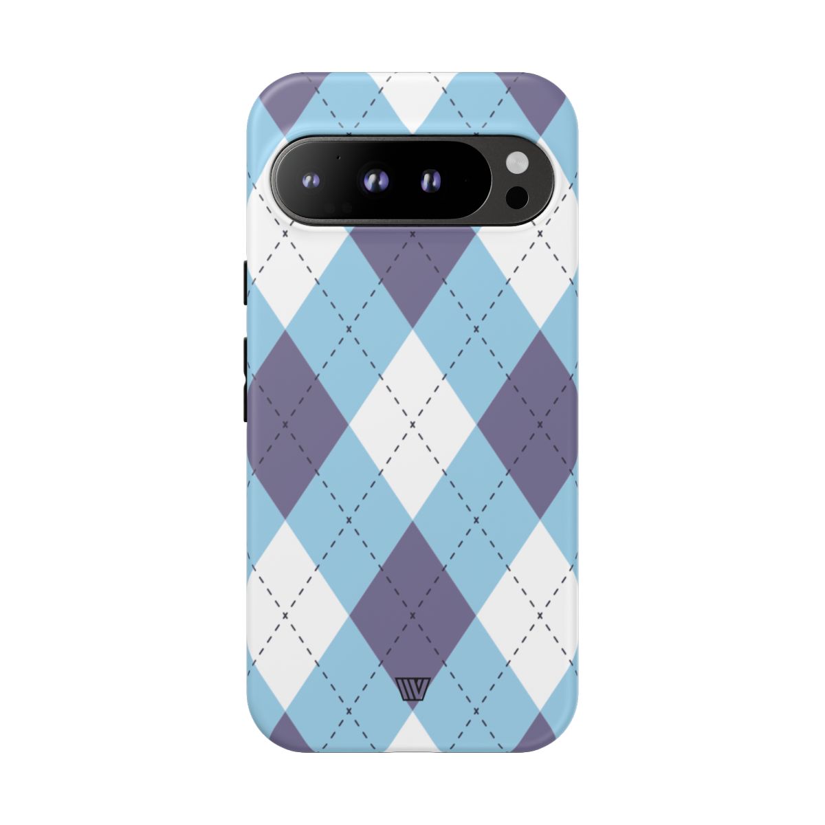 BLUE WHITE PURPLE ARGYLE | Tough Phone Case