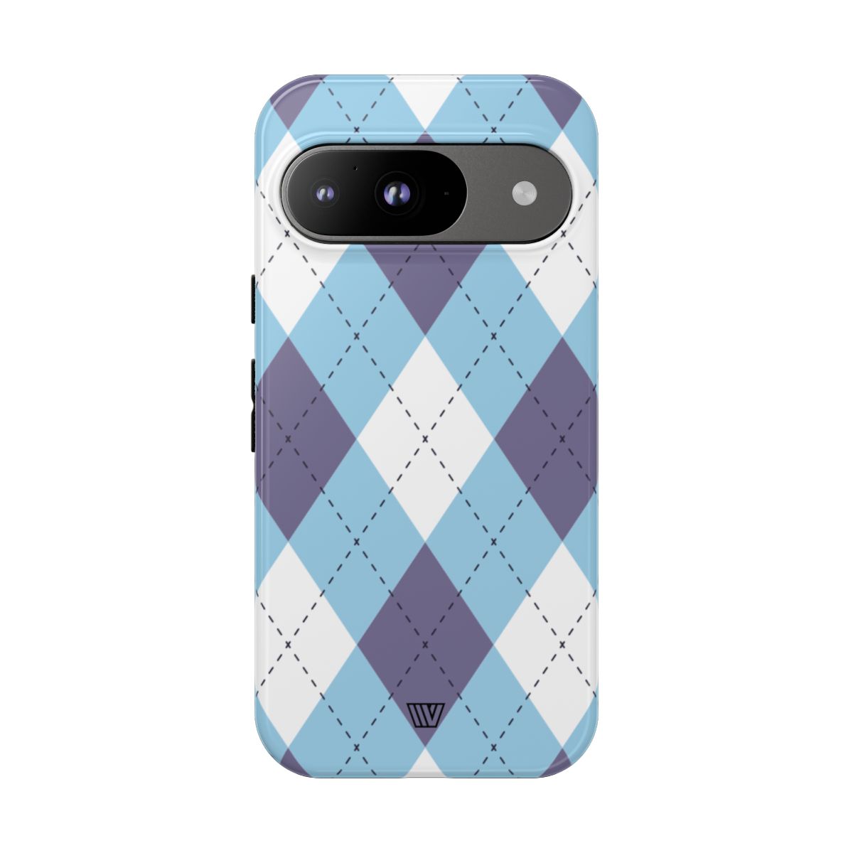 BLUE WHITE PURPLE ARGYLE | Tough Phone Case